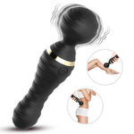 Masaj vibrator Freedom Joy din silicon, negru, USB, impermeabil