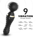 Masaj vibrator Freedom Joy din silicon, negru, USB, impermeabil