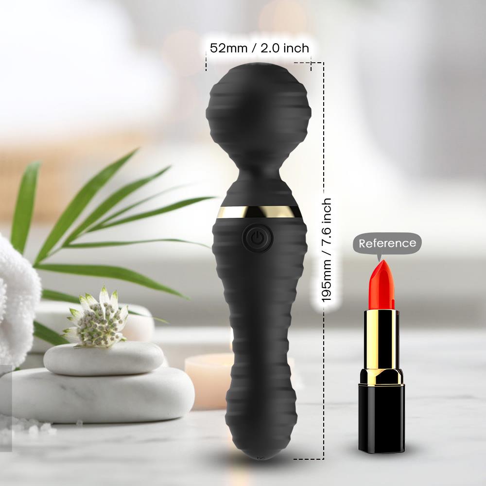 Masaj vibrator Freedom Joy din silicon, negru, USB, impermeabil