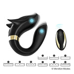 Stimulator Clitoridian Fox Silicon Negru USB Impermeabil