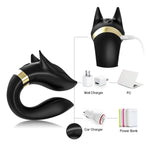 Stimulator Clitoridian Fox Silicon Negru USB Impermeabil