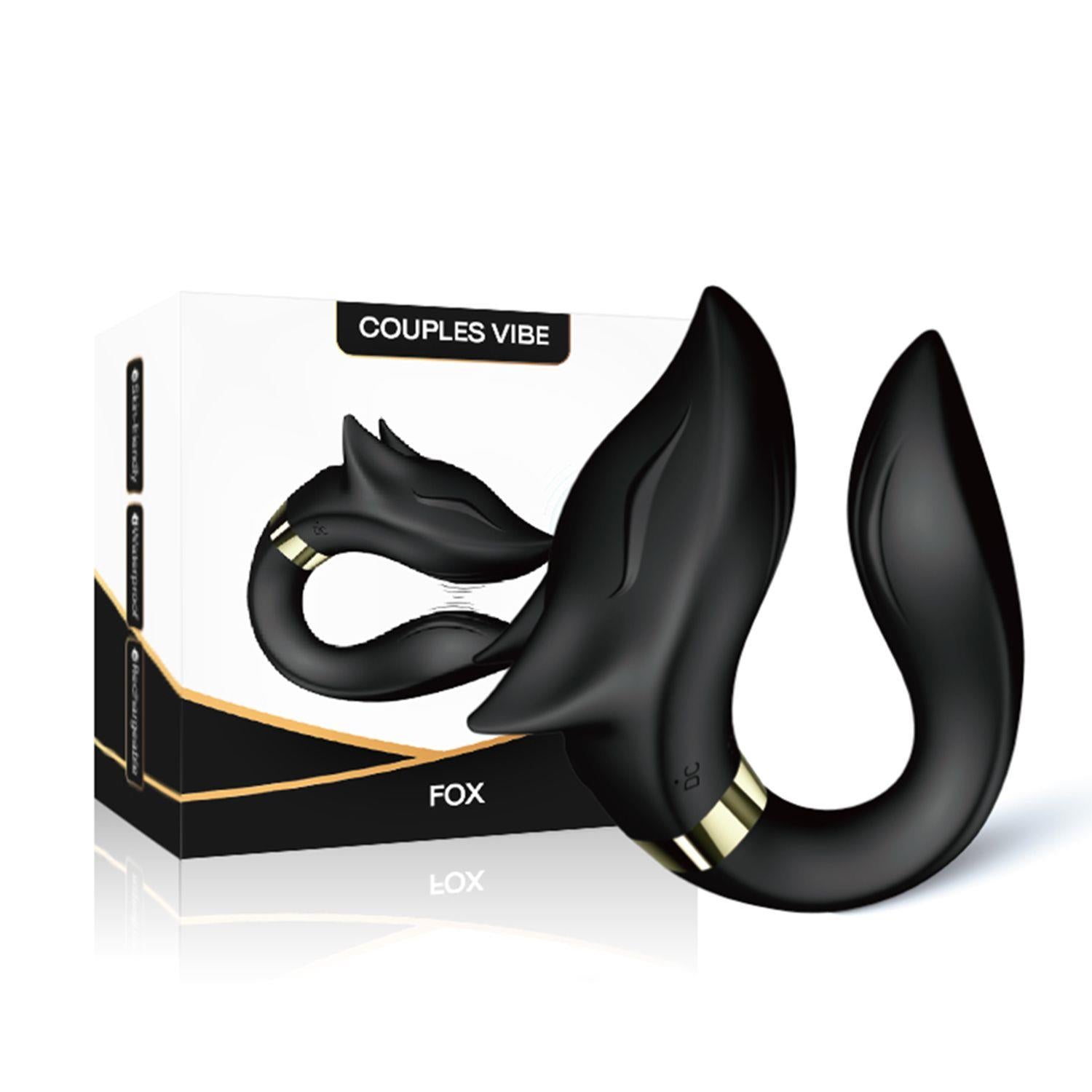 Stimulator Clitoridian Fox Silicon Negru USB Impermeabil