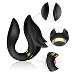 Stimulator Clitoridian Fox Silicon Negru USB Impermeabil