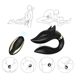Stimulator Clitoridian Fox Silicon Negru USB Impermeabil