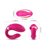 Stimulator Clitoridian din Silicon Roz Deschis Crescent USB Seria B Joy