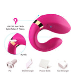 Stimulator Clitoridian din Silicon Roz Deschis Crescent USB Seria B Joy