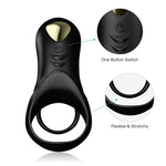Inel vibrant dublu pentru penis Ranger Black USB