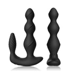 Plug anal vibrant Maxfun negru cu telecomandă USB 17 cm