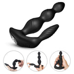 Plug anal vibrant Maxfun negru cu telecomandă USB 17 cm