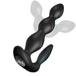 Plug anal vibrant Maxfun negru cu telecomandă USB 17 cm
