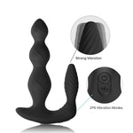 Plug anal vibrant Maxfun negru cu telecomandă USB 17 cm