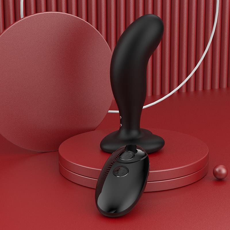 Vibrator anal Driller cu telecomandă Black B Series Joy