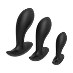Dopuri anale de antrenament Dolly din silicon, negre, impermeabile Joy
