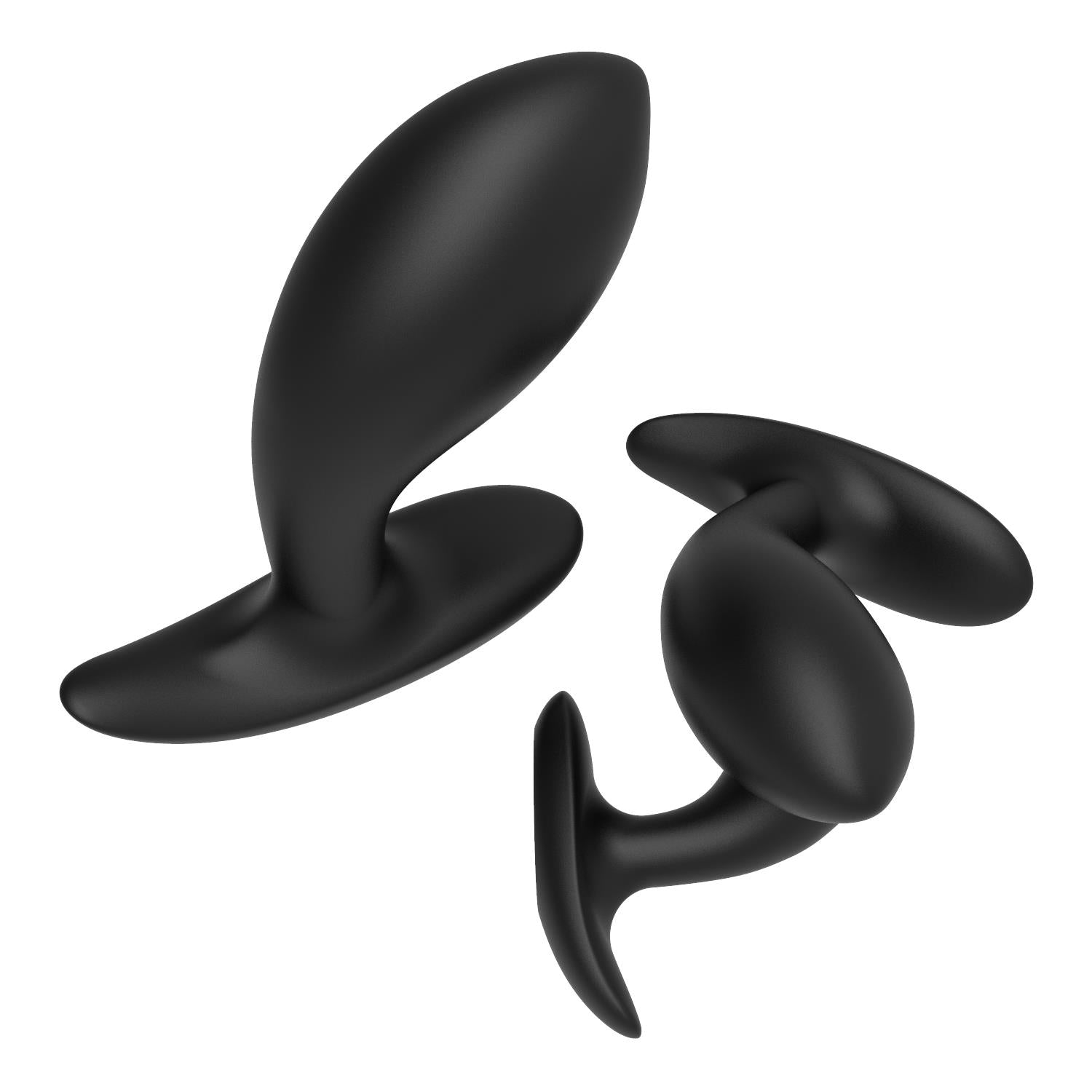Dopuri anale de antrenament Dolly din silicon, negre, impermeabile Joy