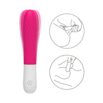 Vibrator pentru punctul G din silicon Joy seria B, roz, USB, 20 cm