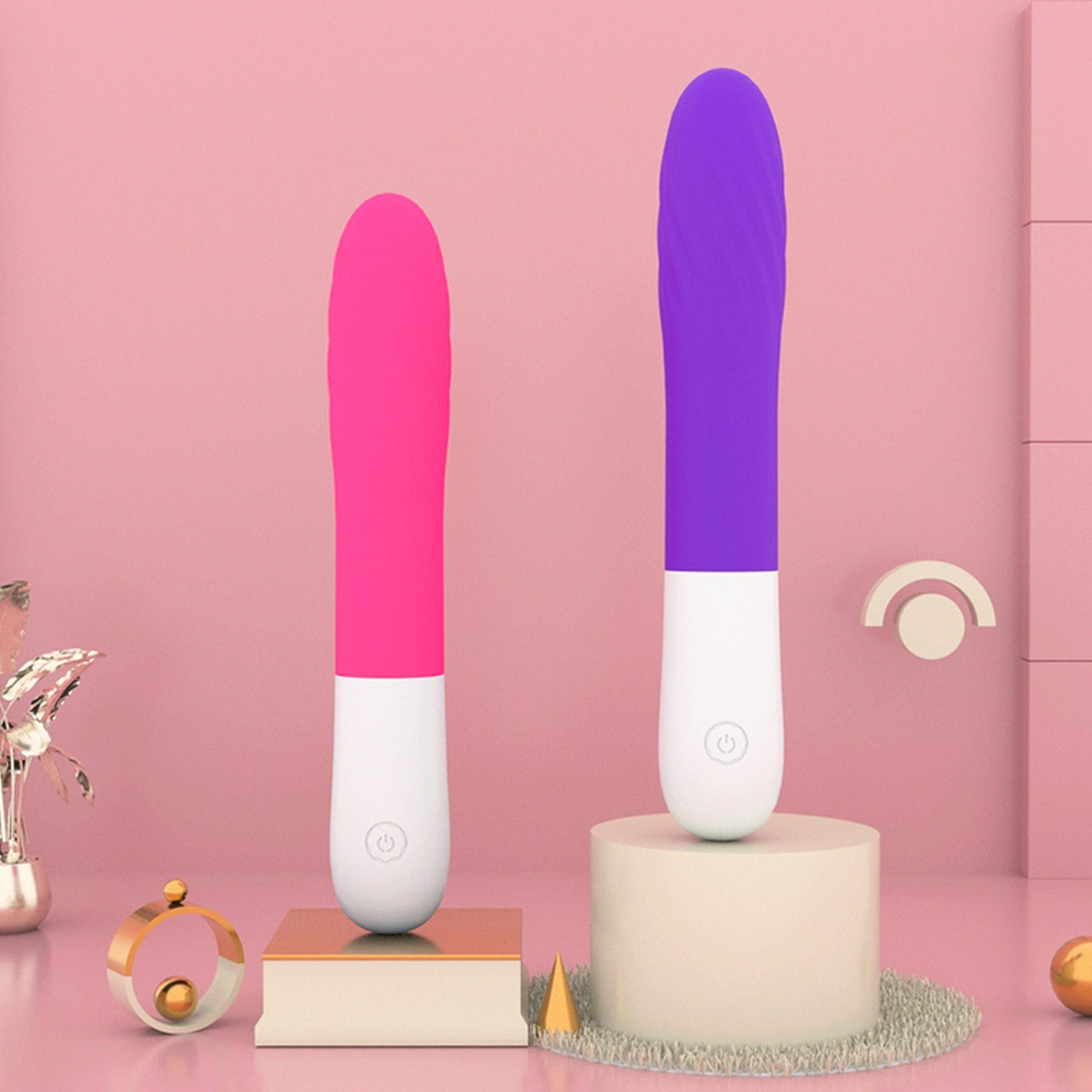 Vibrator pentru punctul G din silicon Joy seria B, roz, USB, 20 cm