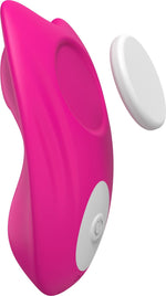 Stimulator clitoridian Catch Joy roz cu clemă USB pentru chiloți