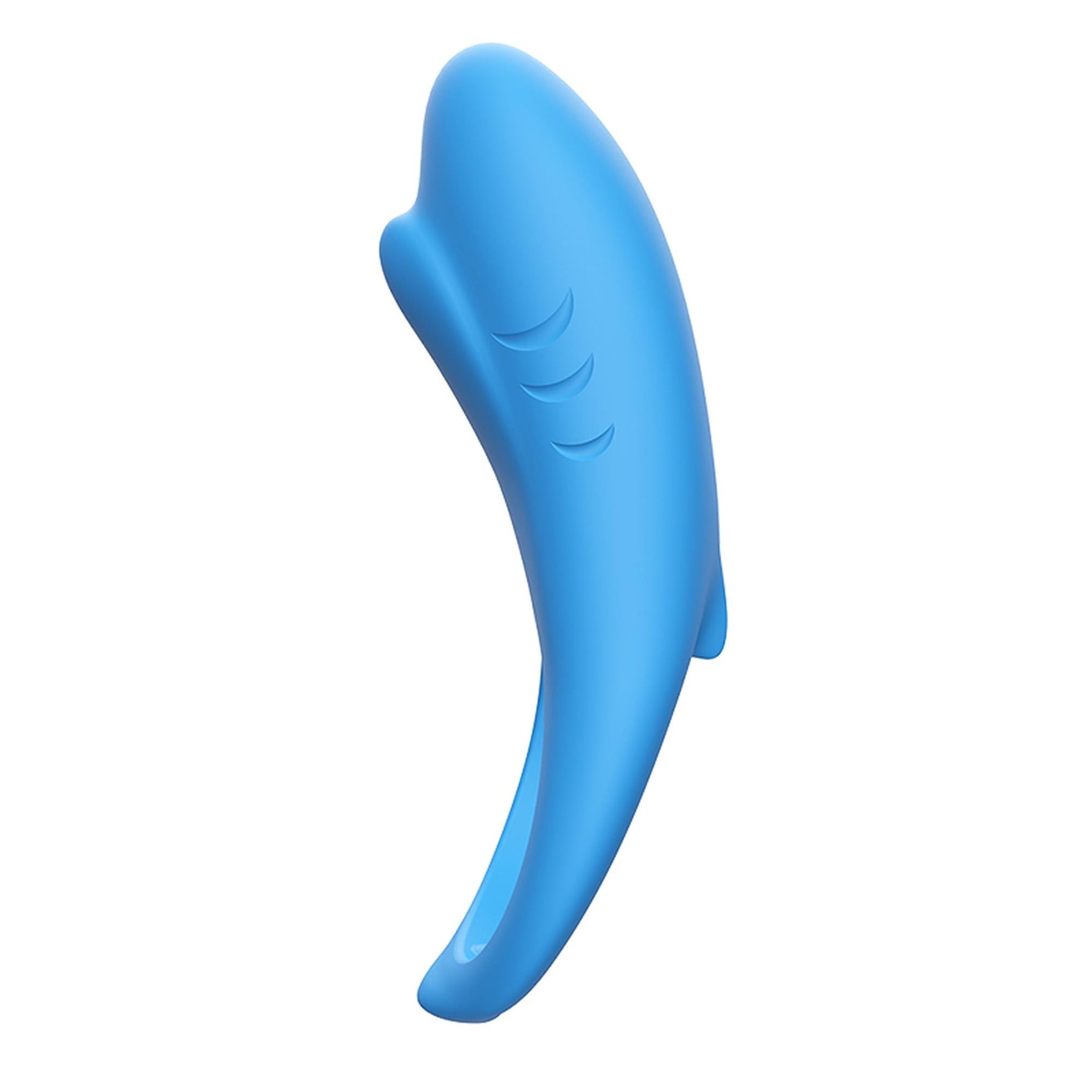 Inel vibrant pentru penis Shark Blue cu telecomandă USB