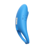 Inel vibrant pentru penis Shark Blue cu telecomandă USB