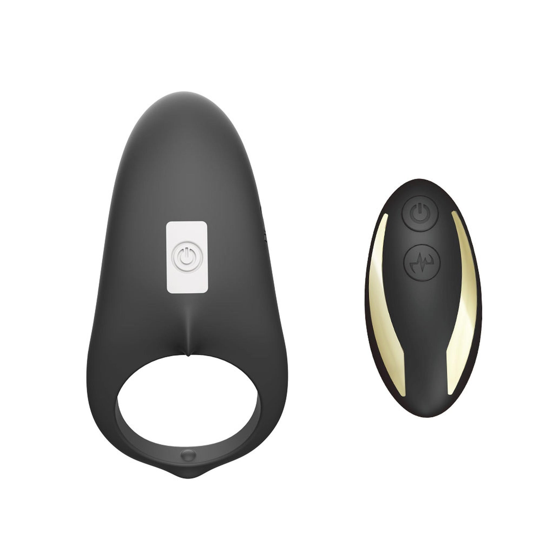 Inel vibrator Shark, negru, cu telecomandă, silicon, USB