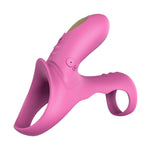 Inel vibrator Ranger cu telecomandă Joy seria B, roșu vin