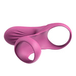 Inel vibrator Ranger cu telecomandă Joy seria B, roșu vin