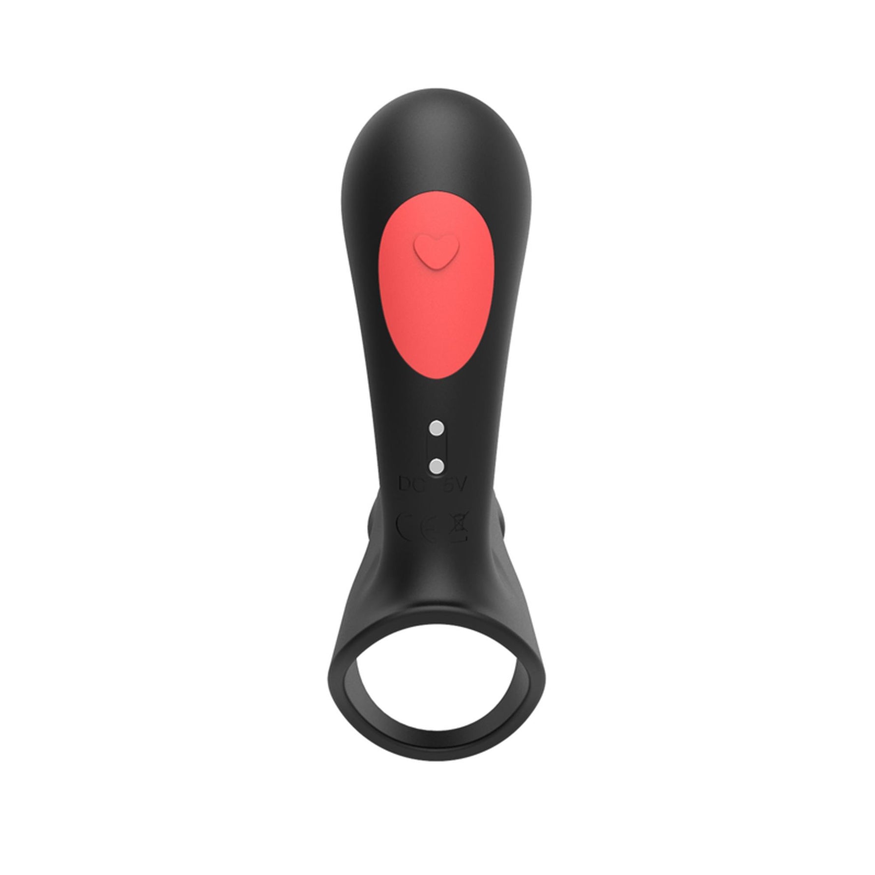 Inel vibrant dublu pentru penis Stamen, negru, cu telecomandă USB