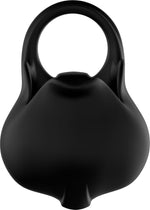 Inel vibrant pentru penis Ranger, USB, negru, cu punct
