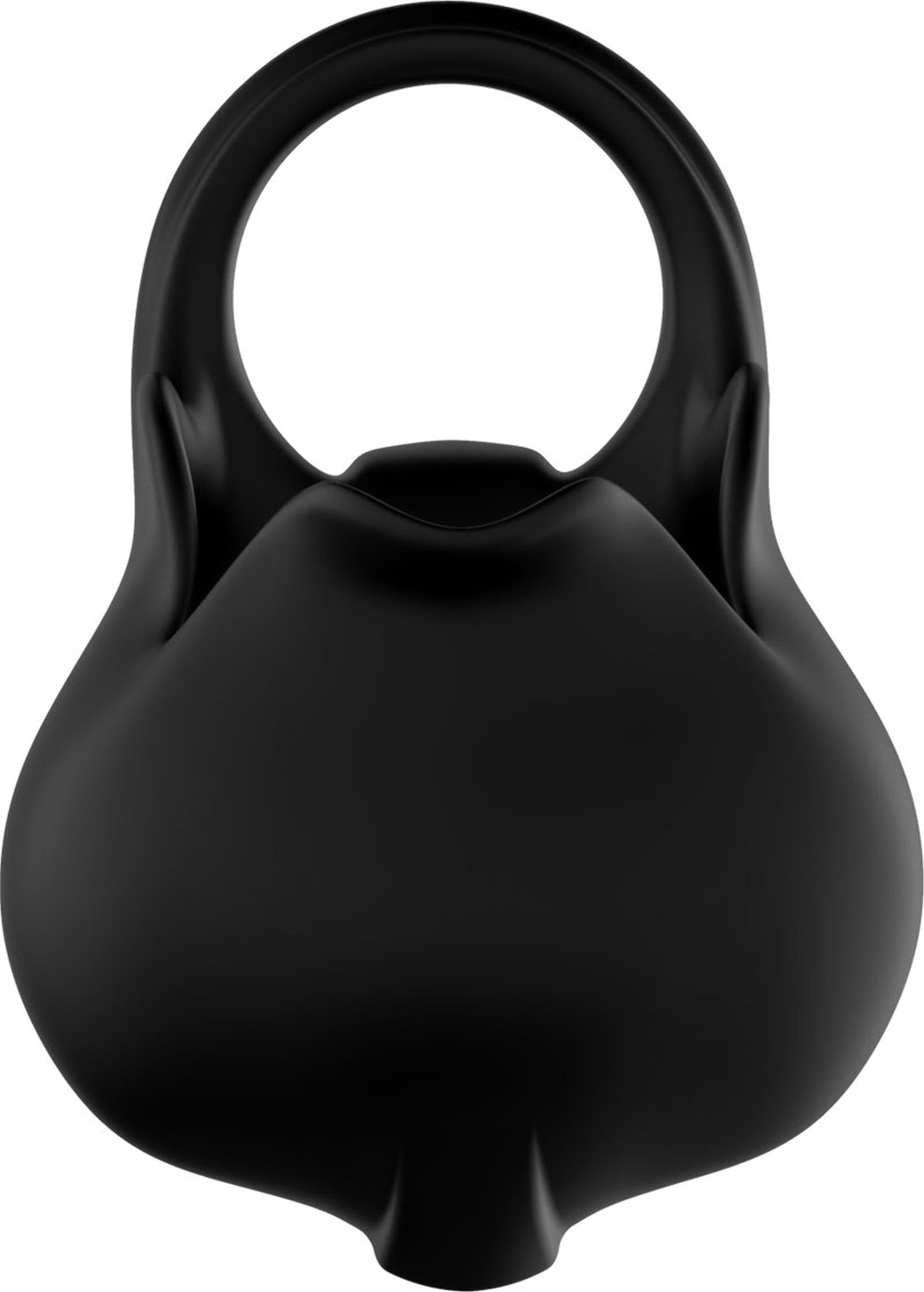 Inel vibrant pentru penis Ranger, USB, negru, cu punct