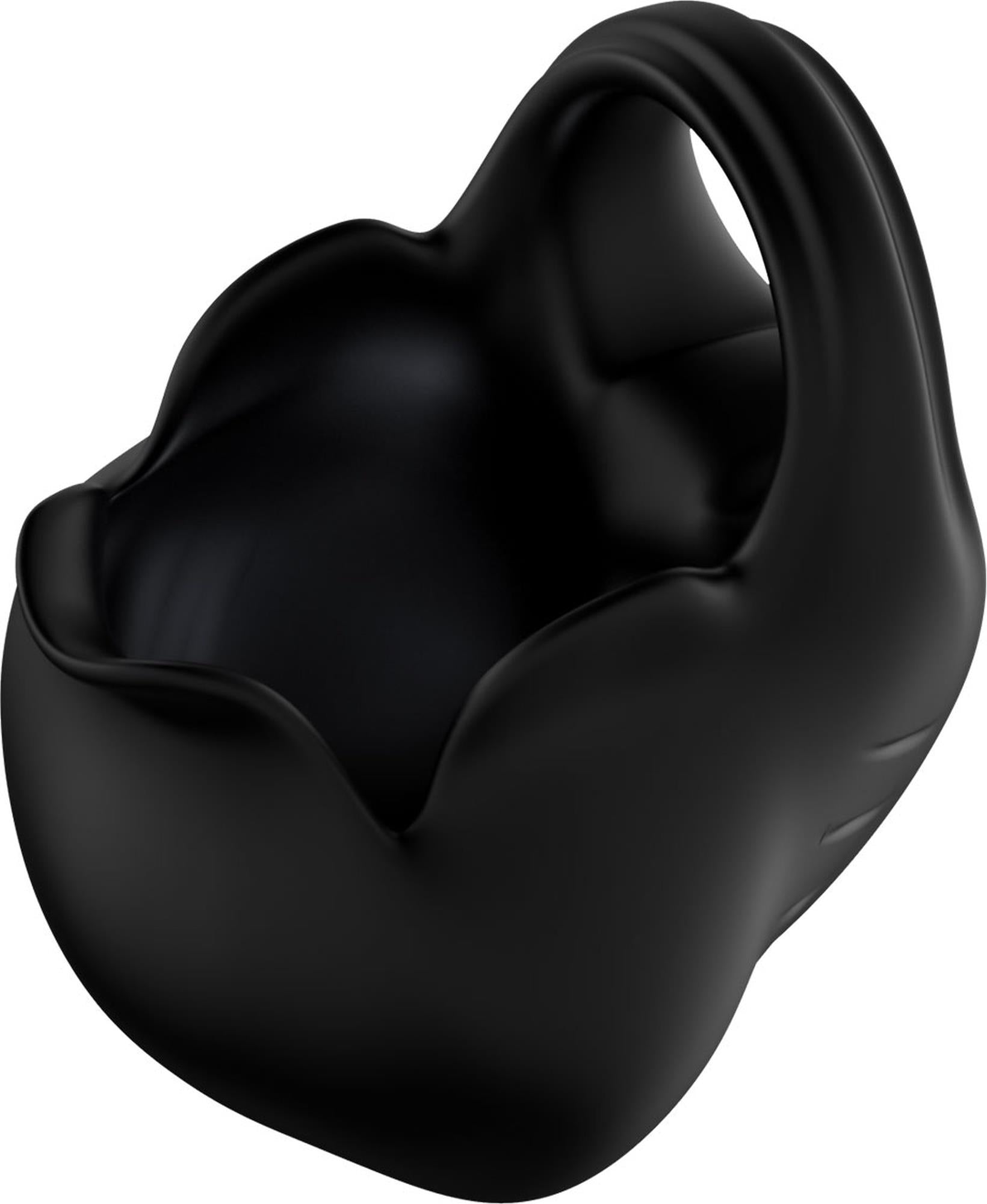 Inel vibrant pentru penis Ranger, USB, negru, cu punct
