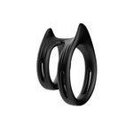 Inel dublu pentru penis Capen din silicon, negru