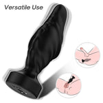 Dop anal vibrant Limonster, negru, cu 9 moduri, USB, impermeabil