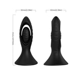 Dop anal vibrant Watchman, negru, cu 9 funcții, impermeabil