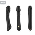 Vibrator Hancock din silicon pentru punctul G, negru, USB, 9 moduri