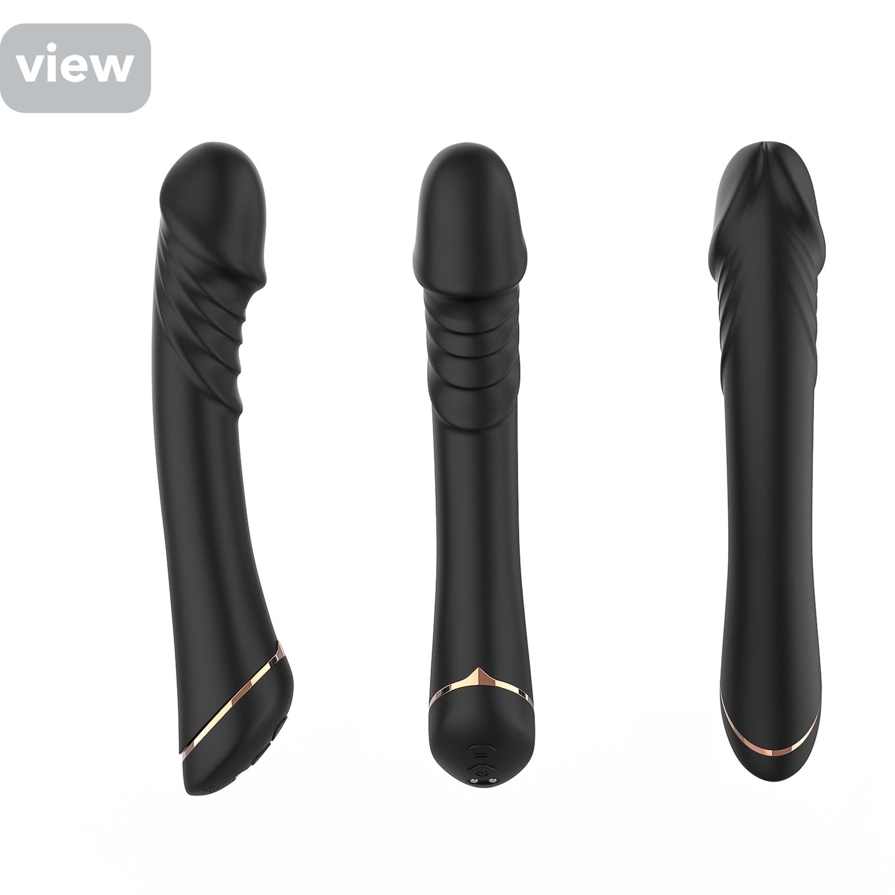 Vibrator Hancock din silicon pentru punctul G, negru, USB, 9 moduri