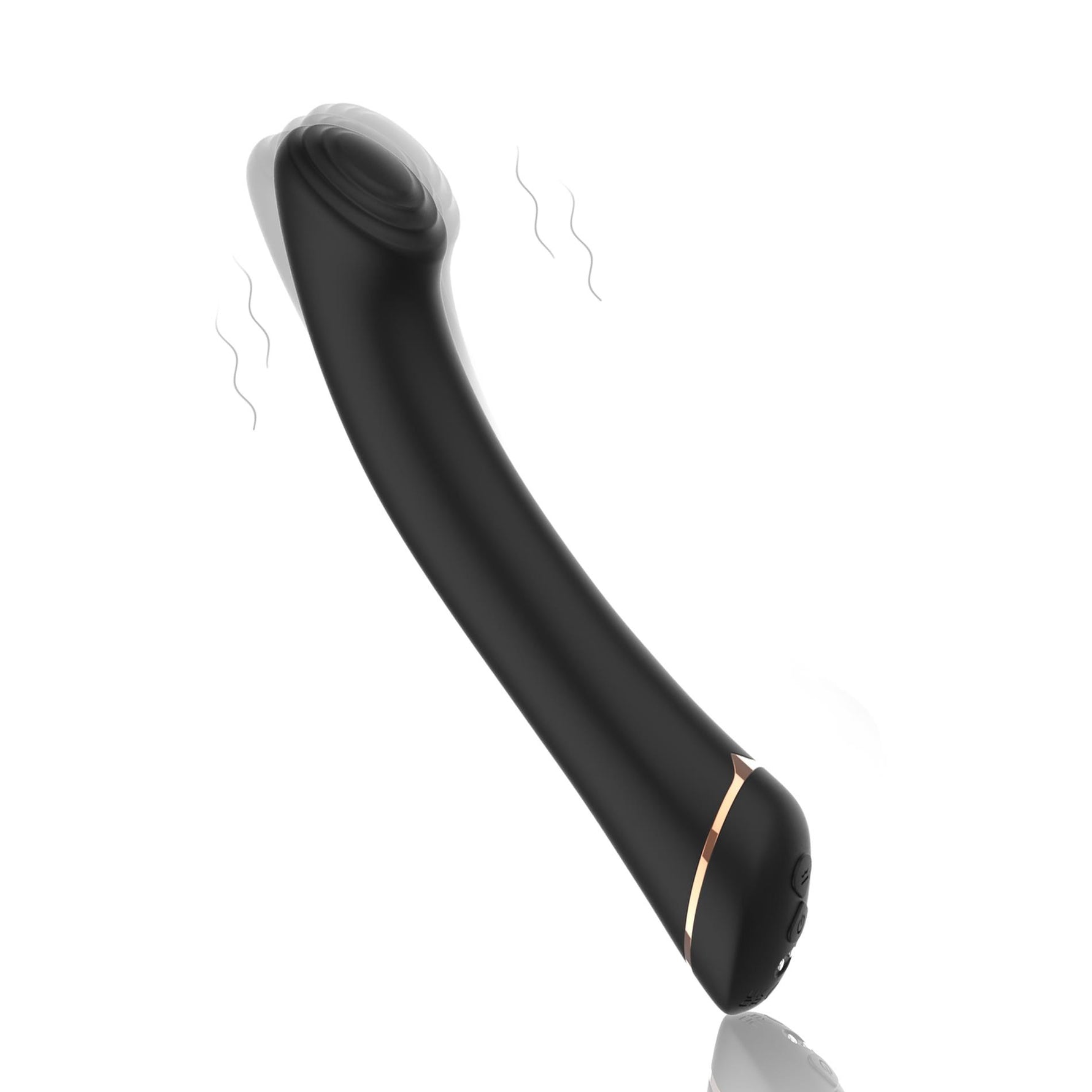 Vibrator Gwand Silicon pentru Punct G, Negru, USB