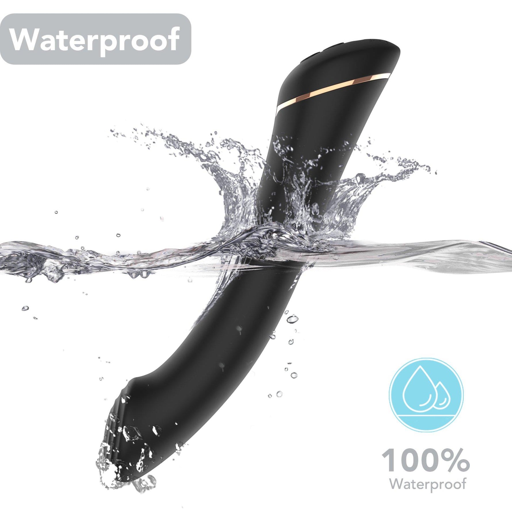 Vibrator Gwand Silicon pentru Punct G, Negru, USB