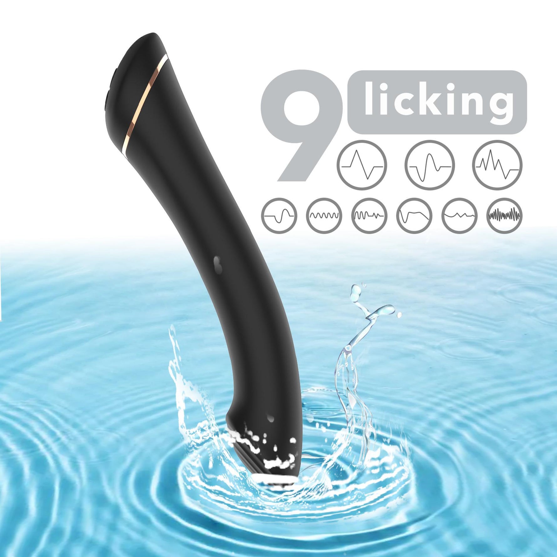 Vibrator Gwand Silicon pentru Punct G, Negru, USB
