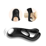 Inel vibrant pentru penis Veyron, negru, cu 9 moduri, USB, din silicon