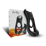 Inel vibrant pentru penis Veyron, negru, cu 9 moduri, USB, din silicon