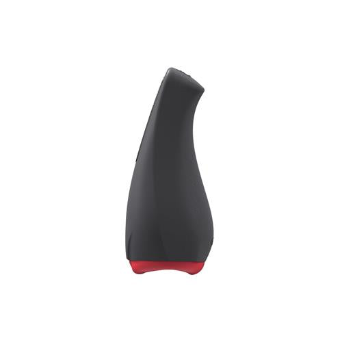 Masturbator Airturn 2 cu vibrații și încălzire USB, negru, 22 cm