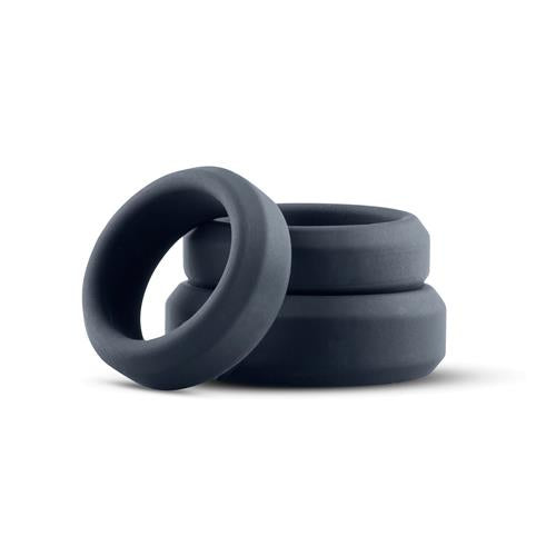 Set de trei inele de erecție din silicon Boners, gri