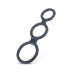 Inel triplu pentru penis Boners din silicon, gri