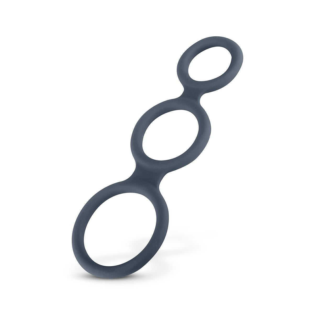 Inel triplu pentru penis Boners din silicon, gri