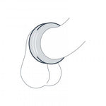 Inel de penis cu design dublu, gri