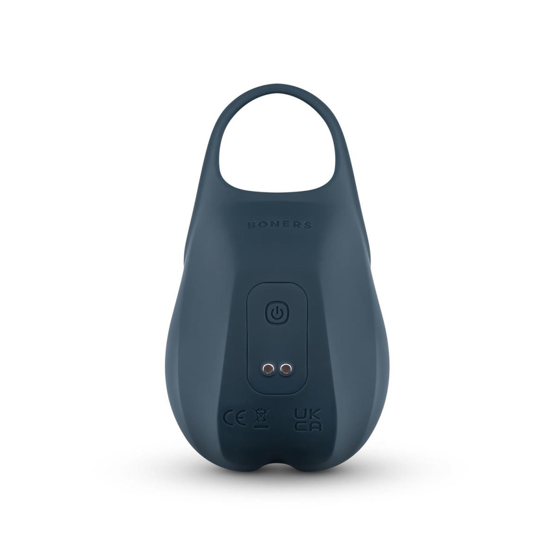 Inel vibrant Boners cu pungă pentru testicule, albastru, USB
