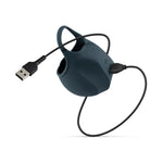 Inel vibrant Boners cu pungă pentru testicule, albastru, USB