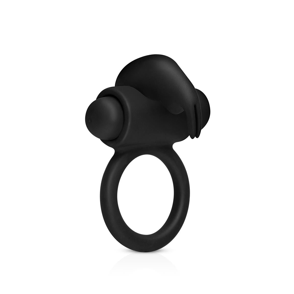 Inel vibrant pentru penis Bunny EasyToys, negru