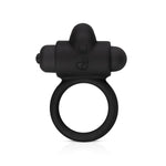 Inel vibrant pentru penis Bunny EasyToys, negru