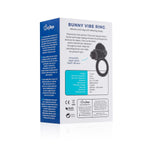 Inel vibrant pentru penis Bunny EasyToys, negru